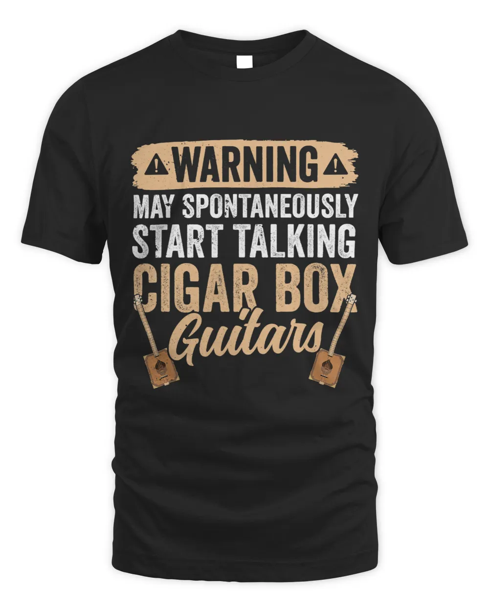 My Spontaneously Start Talking About Cigar Box Guitars Unisex Standard T-Shirt black s