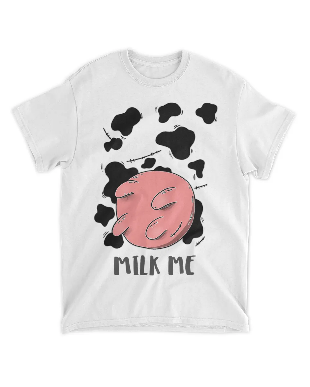 Milk Me Scary Cow Zombie Halloween Costume Unisex Standard T-Shirt white s
