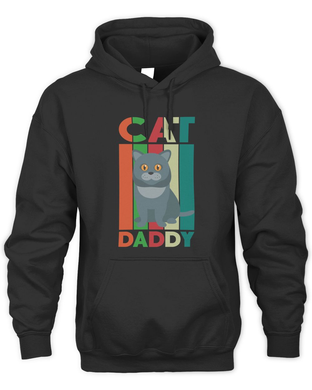 Cat Daddy Funny T-Shirt Unisex Hoodie black s