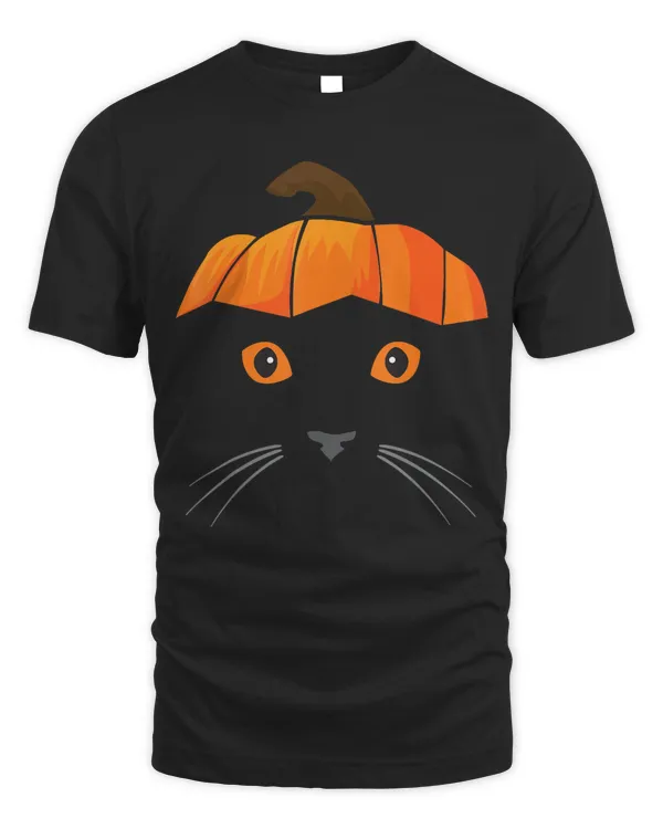 cat wearing pumpkin hat face halloween costume gift