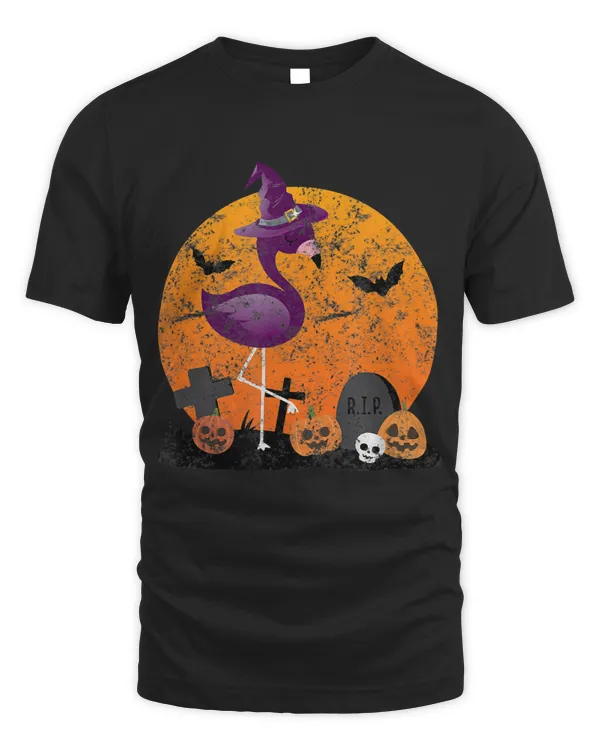 cute witch flamingo lover pumpkin halloween party