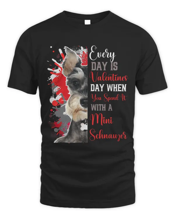 Womens Valentines Day Mini Schnauzer Mom Mother Doggy Mum Mummy