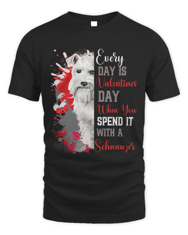 Womens Valentines Day Schnauzer Mom Mother Doggy Mum Dog White
