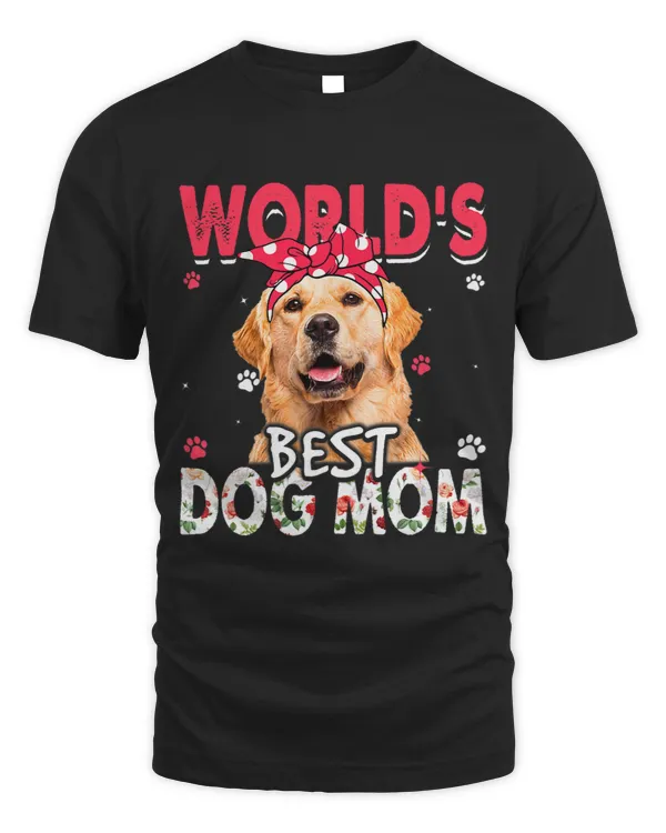 Womens Worlds Best Golden Retriever Dog Mom Funny Mothers Day