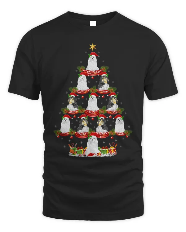 Xmas Holiday Funny Santa Shih Tzu Dog Christmas Tree