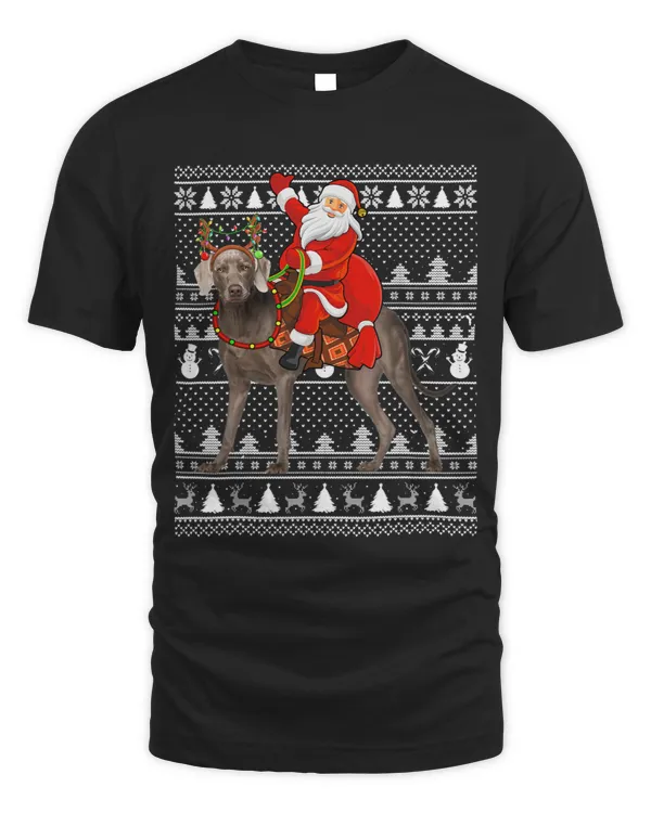 Xmas Holiday Ugly Santa Riding Shiba Inu Dog Christmas