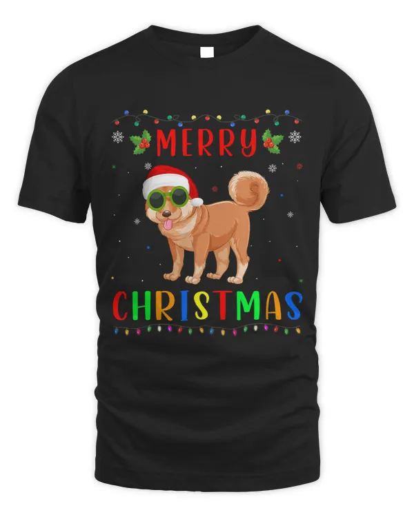 Xmas Light Shiba Inu Dog Design Matching Christmas Pajama