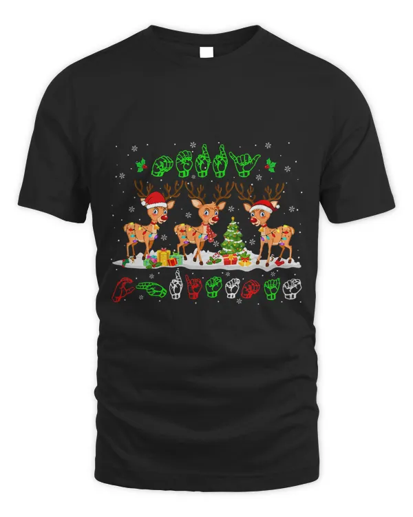 ASL Christmas Lights Merry Christmas Reindeer ASL Sign Language