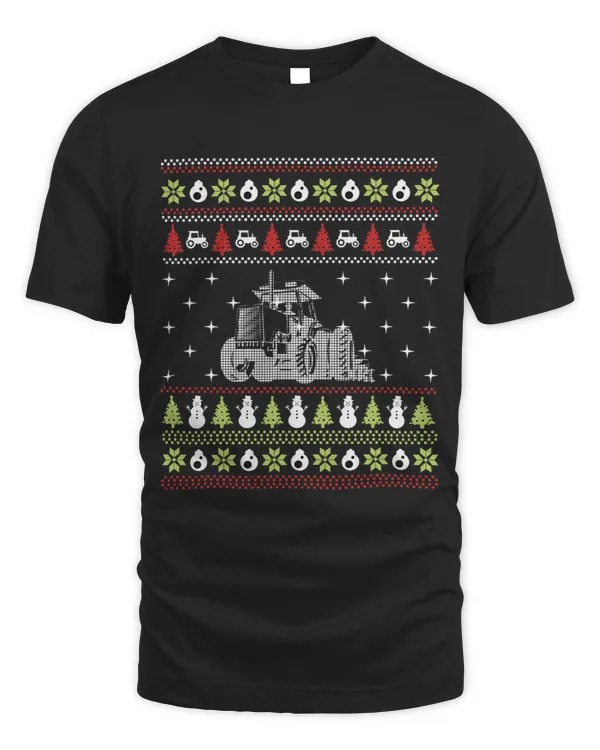 Farmer Ugly Christmas Sweater Tractor