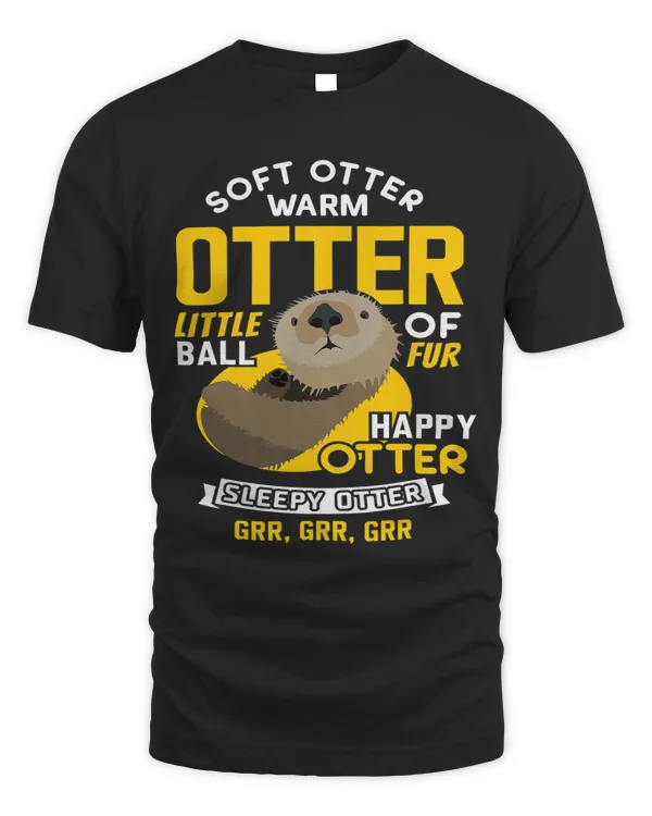 Cute Otter Shirt Soft Otter Funny School Tee Girls Boys Kids