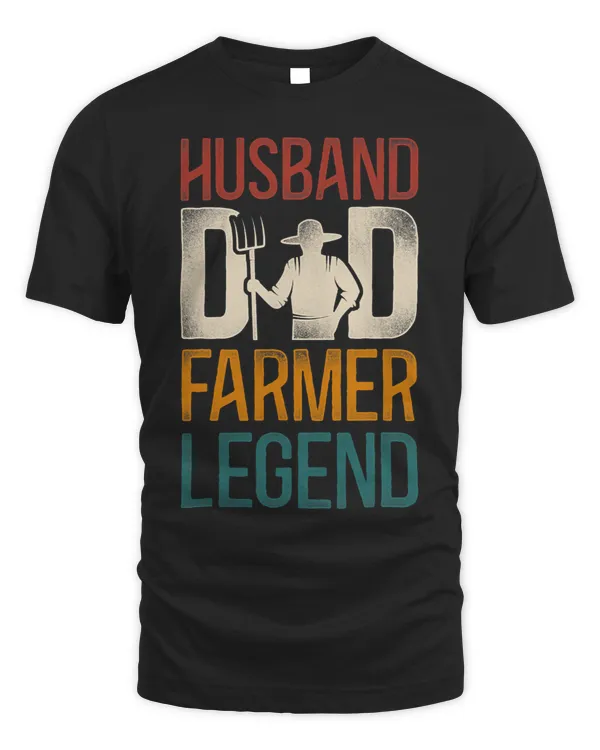 Farming Farmer Dad Father Tractor Vintage Retro Husband.