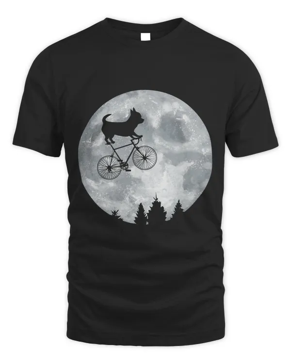 CHIHUAHUA Riding Moon Bike Halloween Lunar Cycling