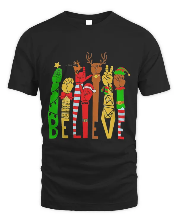 ASL Reindeer Elf Christmas Believe