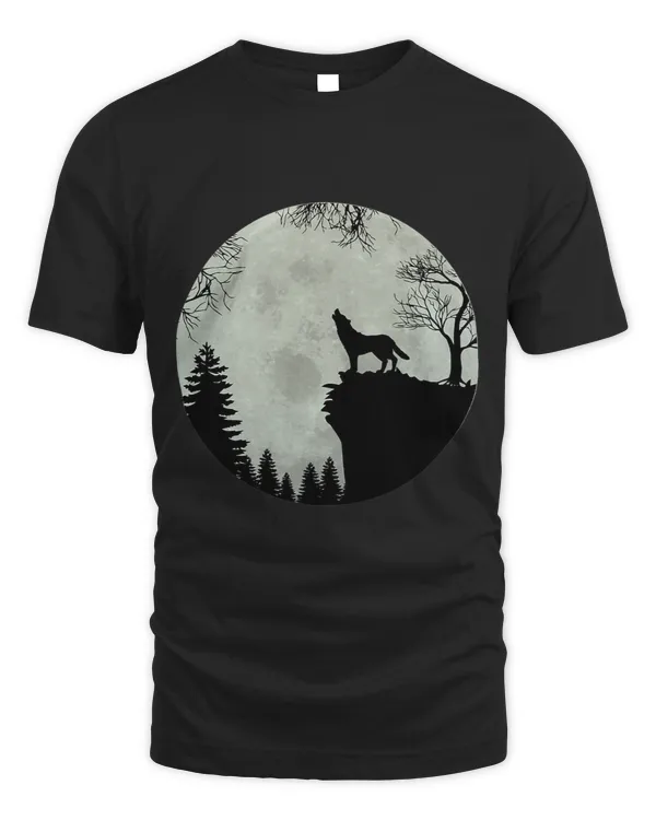 German Shepherd Dog Jault at Full Moon