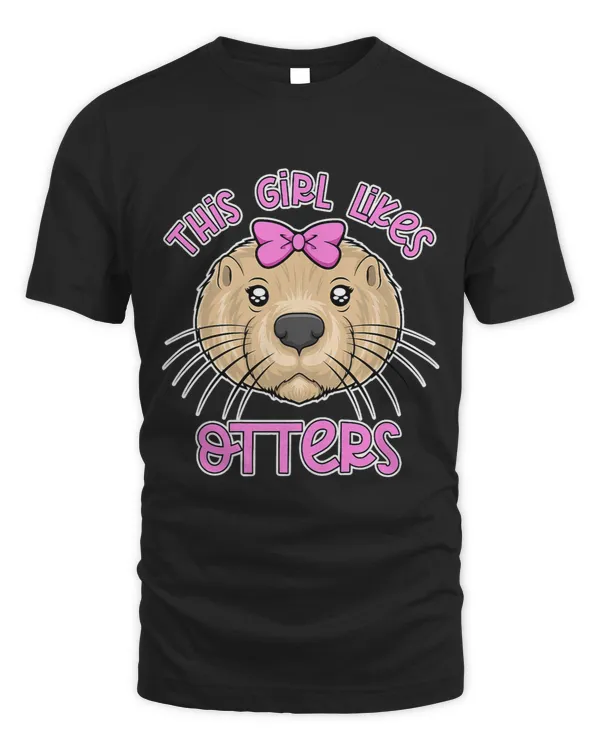 Girl Likes Otters Ironic Quote Sea Otter Wildlife Animal