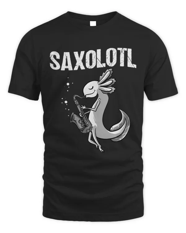 Funny Saxolotl 2Cute Music Axolotl Fish Saxophonist Gift 21