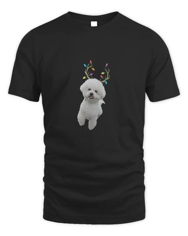Bichon Frise Reindeer Christmas Dog V V