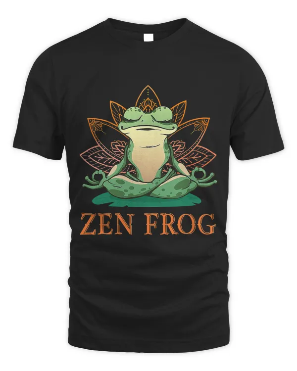 Frog Gift Zen Frog Green Animals Yoga Funny Amphibian