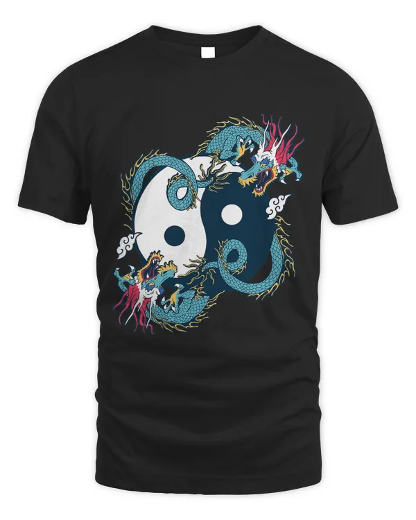Dragon Animals Ying Yang 2Tai Chi Dragon Design for Meditation 2Tai Chi