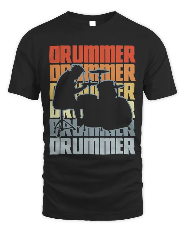 Funny Drummer Vintage Drummer Music Band Trap Set