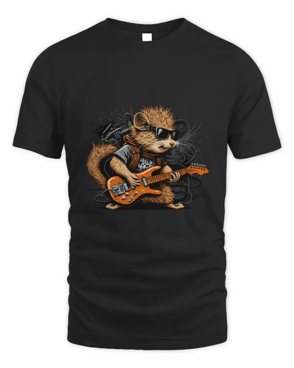 Funny Guitar Gerbil Playing Electric Guitar Rock 2 Guitarist