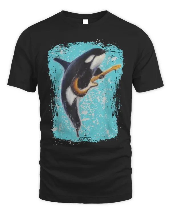Funny Guitar Whales Orca Playing Guitar Electric Acoustic Led Rock