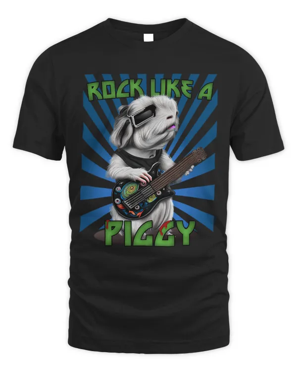 Funny Guitar Guinea Pig Rock Guitarist