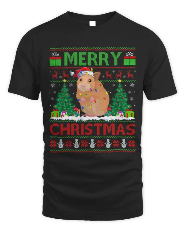 Chinchilla Mammal Xmas Lighting Ugly Chinchilla Christmas
