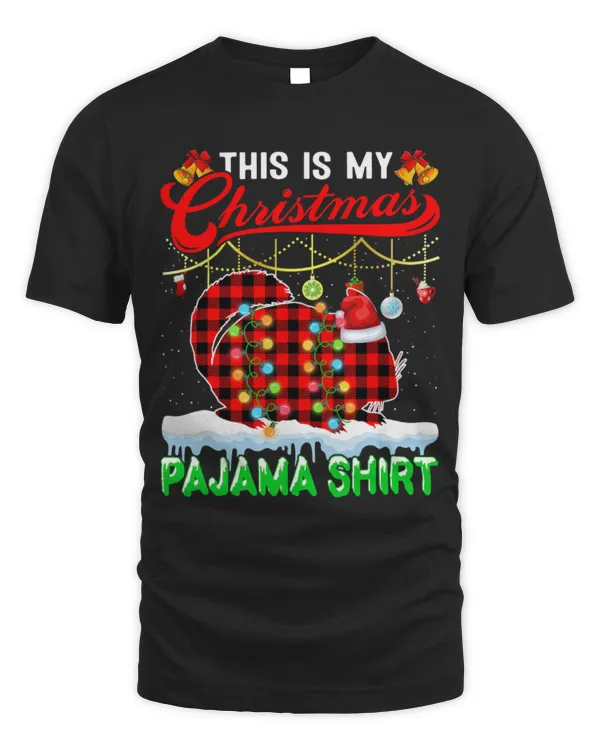 Chinchilla Mammal Xmas Lights Santa Christmas Buffalo Plaid