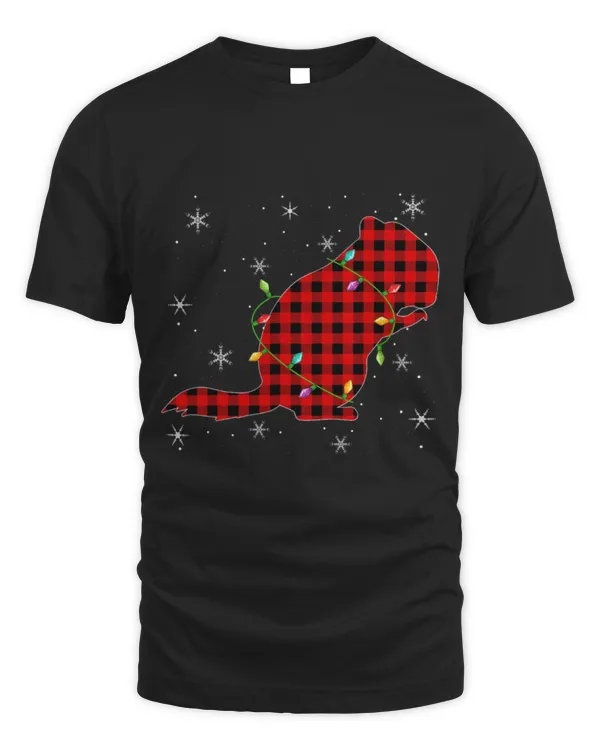 Chinchilla Mammal Xmas Matching Buffalo Plaid Chinchilla Christmas Pajama