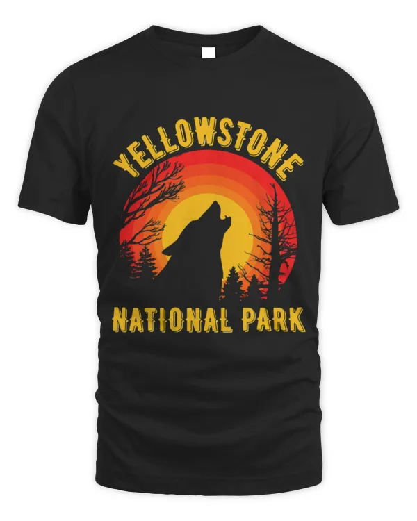 Coyote Mammal Yellowstone National Park Wyoming Wolf Retro Sunset Nature