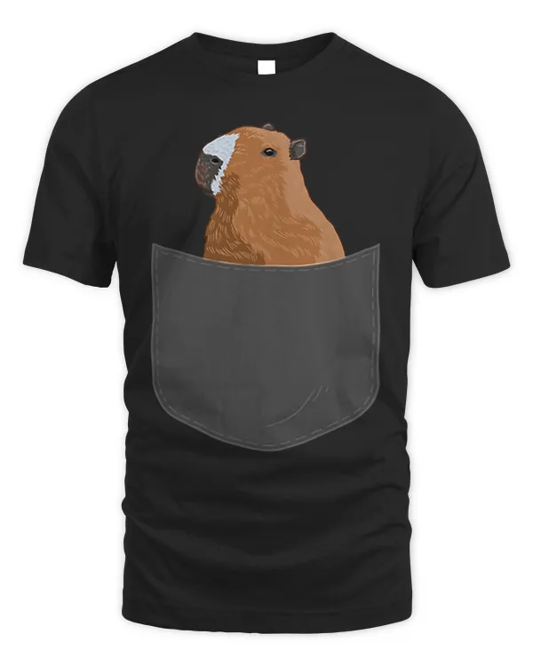 Capybara Mammal Shirt Funny Pocket