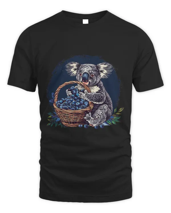 Koala Pet Blueberry Koala Bear Artwork Drawing Colourful Berry Fruit