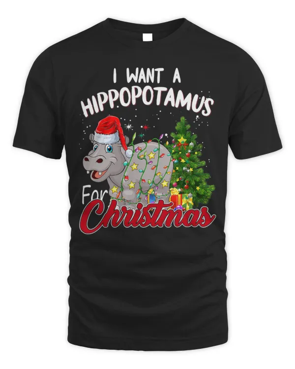 Hippo Pet Pajamas I Want A Hippopotamus For Christmas Xmas
