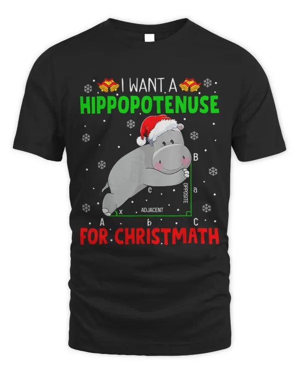 Hippo Pet I Want A Hippopotenuse For Christmath Math Christmas Pajama