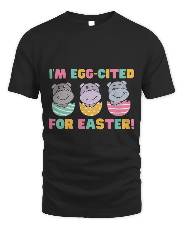 Hippo Pet Happy Easter Sweet Hippo For Easter With Easter Eggs