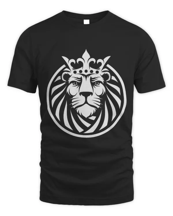 Lion Pet Face Portrait With Crown