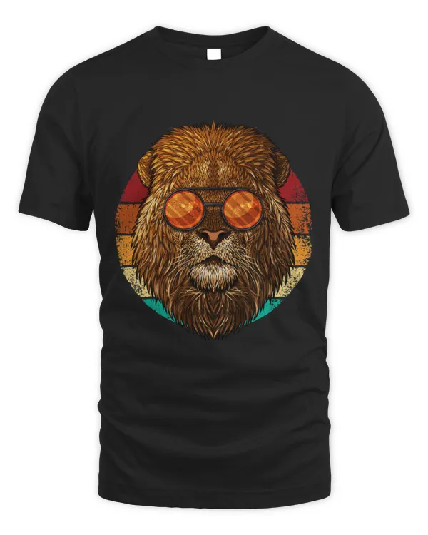 Lion Pet Face Wildlife Retro Animal Eighties Style