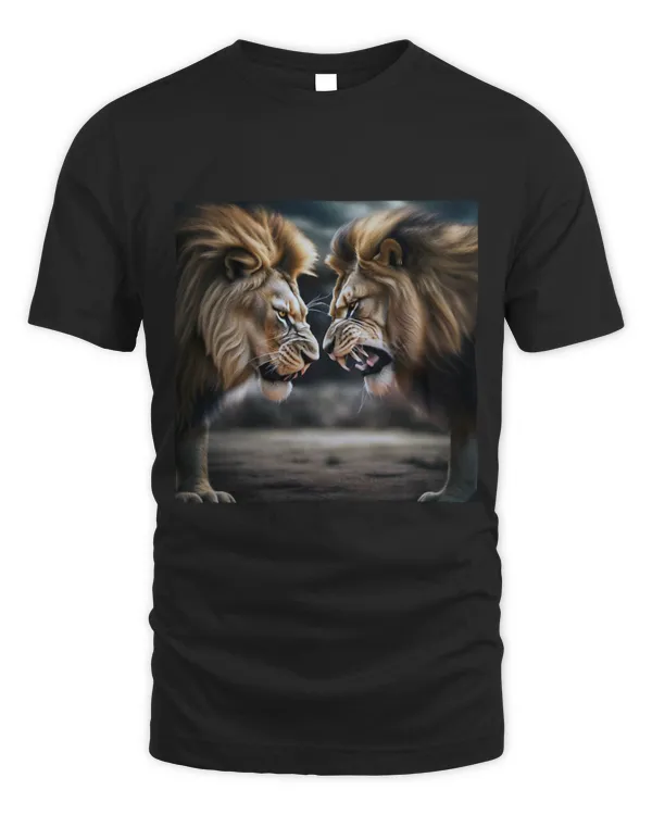 Lion Pet Facing Off African Lion Lovers Art Big Cat Art Lover