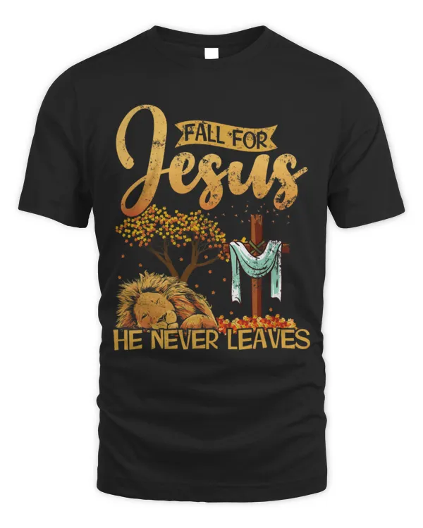 Lion Pet Fall for Jesus he never leaves God lion cross autumn 1