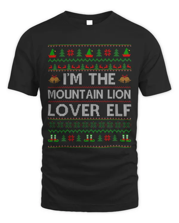 Lion Pet Family Matching Ugly Mountain Lion Lover Elf Christmas