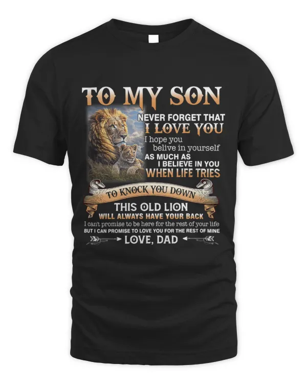 Lion Pet Family Lion To My Son Never Forget That I Love You Love Dad