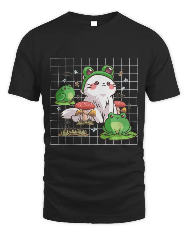 Frog Pet Kawaii Cat Frog Retro Kitty Frog Hat Cottagecore Aesthetic