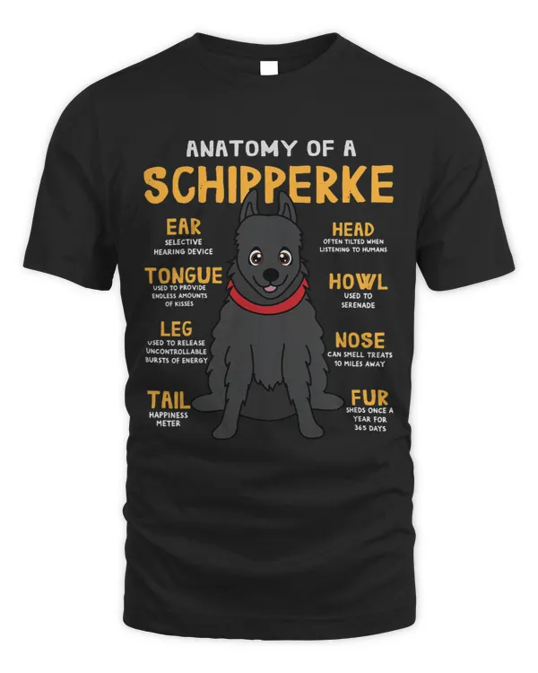 Schipperke Anatomy Funny Dog Mom Dad Gift 211