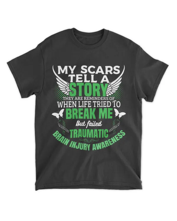 Traumatic Brain Injury Awareness TBI Green Ribbon Men Women