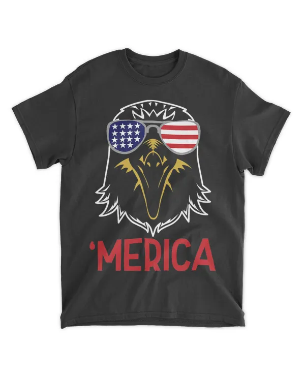 Merica Bald Eagle with Cool Patriotic Shades