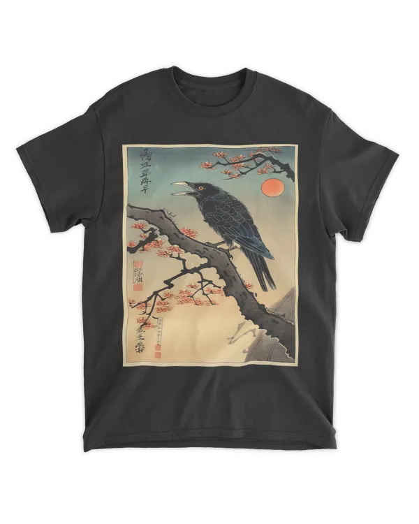 japanese art japanese woodblock art print crow kyosai 1