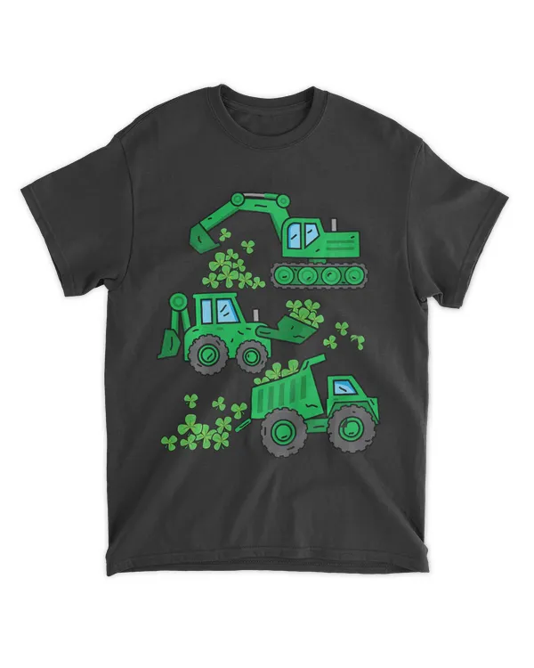 Kids Boys St Patricks Day Construction Crane Digger Truck Irish