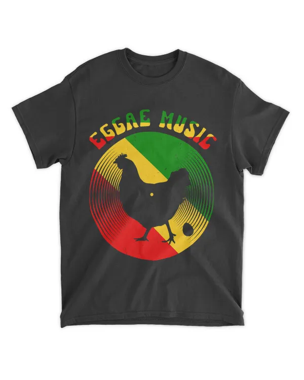 Funny reggae music chicken egg pun vintage vinyl record