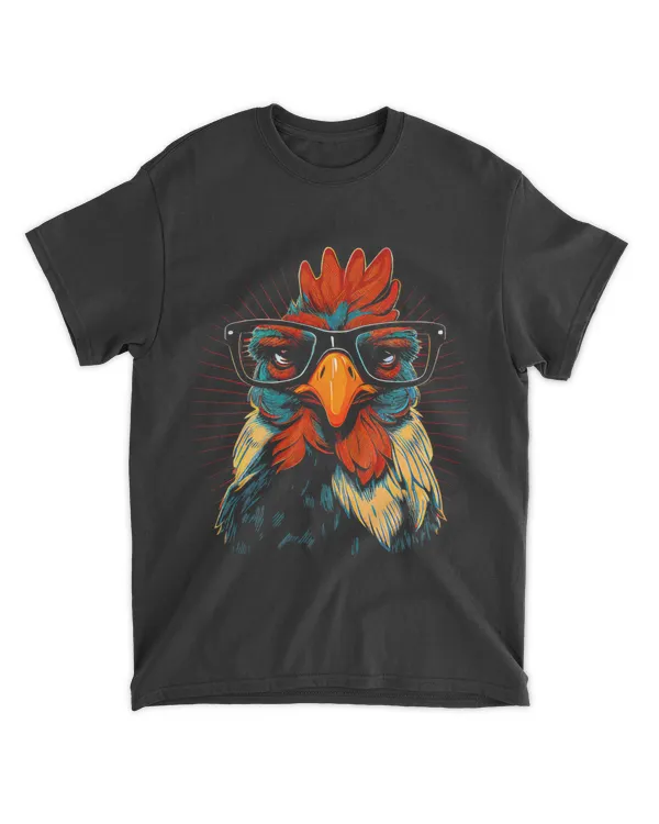 Funny Rooster Chicken Glasses Vintage Male Chicken